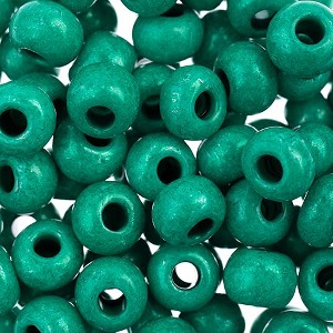 John Bead Czech Glass Seed Beads 2/0, Terra Intensive Dark Green (22g Vial) - 1 of 2