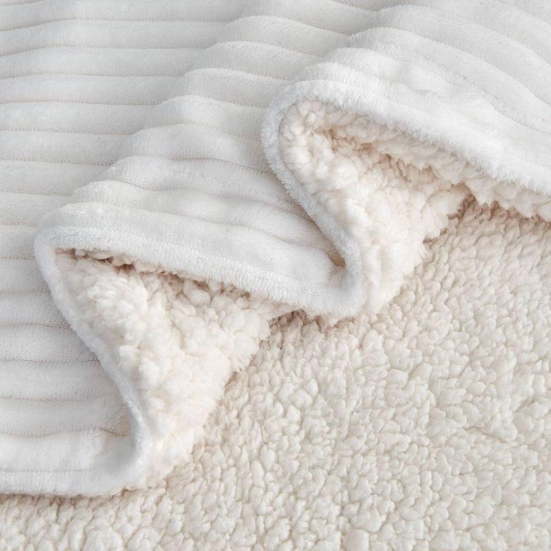 Cozy Corduroy Plush with Shearling Reverse Bed Blanket - Isla Jade, 5 of 7
