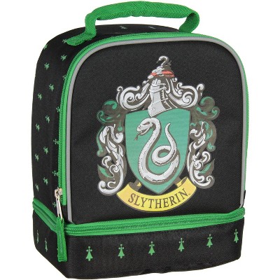 Harry Potter Slytherin Crest Dual Compartment Lunch Bag Tote Black : Target