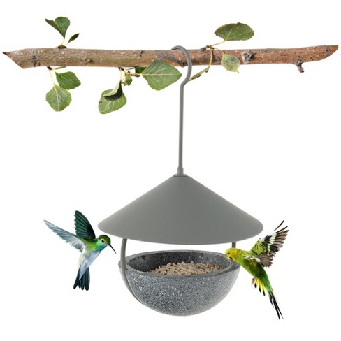 Tangkula Metal Bird Feeder Bath For Outdoors Hanging W Resin Dome Water Bowl Target