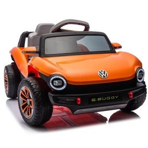 12V Kids Ride On Car Licensed Volkswagen Beetle Electric Ride On Toy for Toddlers 4 Wheeler Vehicle - 1 of 4