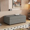 Twin Size Sleeper Sofa Bed, Folding Sleeper Sofa with Mattress, PU Leather Convertible Folding Ottoman -ModernLuxe - 2 of 4