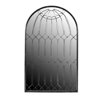 Arched Mirror with Iron Cage Design Wall Mirror - 3R Studios