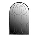 Arched Mirror with Iron Cage Design Wall Mirror - Storied Home