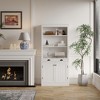 5-Tier Bookshelf with Doors & Drawer – 70" Tall Wooden Storage Cabinet, Modern Bookcase for Living Room & Office - 4 of 4