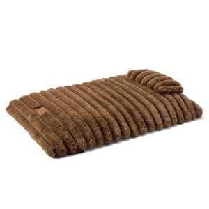 TOWN & COUNTRY LUXE CuddleTown Ribbed Bubble Stripe Pillow Crate Mat Pet Bed - 1 of 4