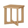 Spassway Sets of 2 Square End Tables Side Table with Criss Cross Table Legs Wood Sofa Table Narrow Nightstand for Small Spaces Living Room Bedroom - 4 of 4
