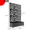 Metal Privacy Screen With Wheels, Galvanized Steel Garden Trellis & Planter Box for Climbing Plants/Vines– Galvanized Raised Garden Bed - 2 of 4