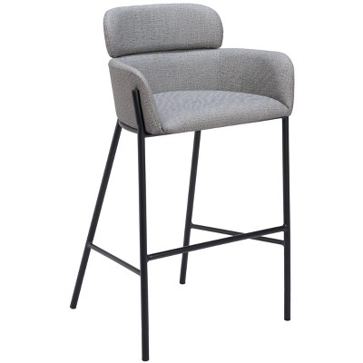 Zuo Bremor Barstool Slate Gray