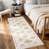 Modern Area Rug Elegant Floral Durable Stain-Resistant Fabric Washable Waterproof Perfect Rug for Living Room Bedroom - 3 of 4