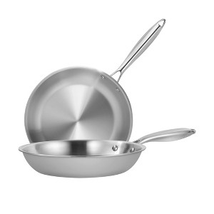 SKONYON 2pc Stainless Steel Cookware Sets Nonstick Pots and Pans Set - 1 of 4
