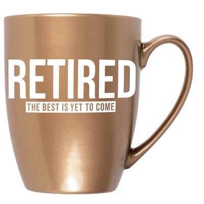 Elanze Designs Retired The Best Is Yet To Come Bronze 10 ounce New Bone China Coffee Cup Mug