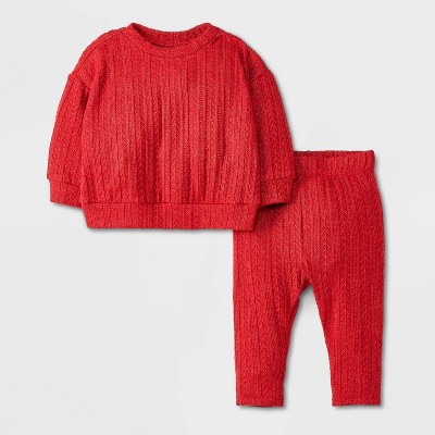 Image of Baby Sweater Set - Cat & Jack™ Red 24M