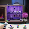 Bestier 70“ Modern LED Fireplace Entertainment Center with Chimney for TVs up to 80” - 4 of 4