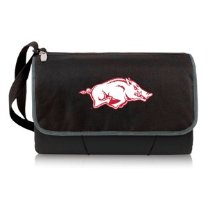 NCAA Arkansas Razorbacks Blanket Tote Outdoor Picnic Blanket - Black - 1 of 4