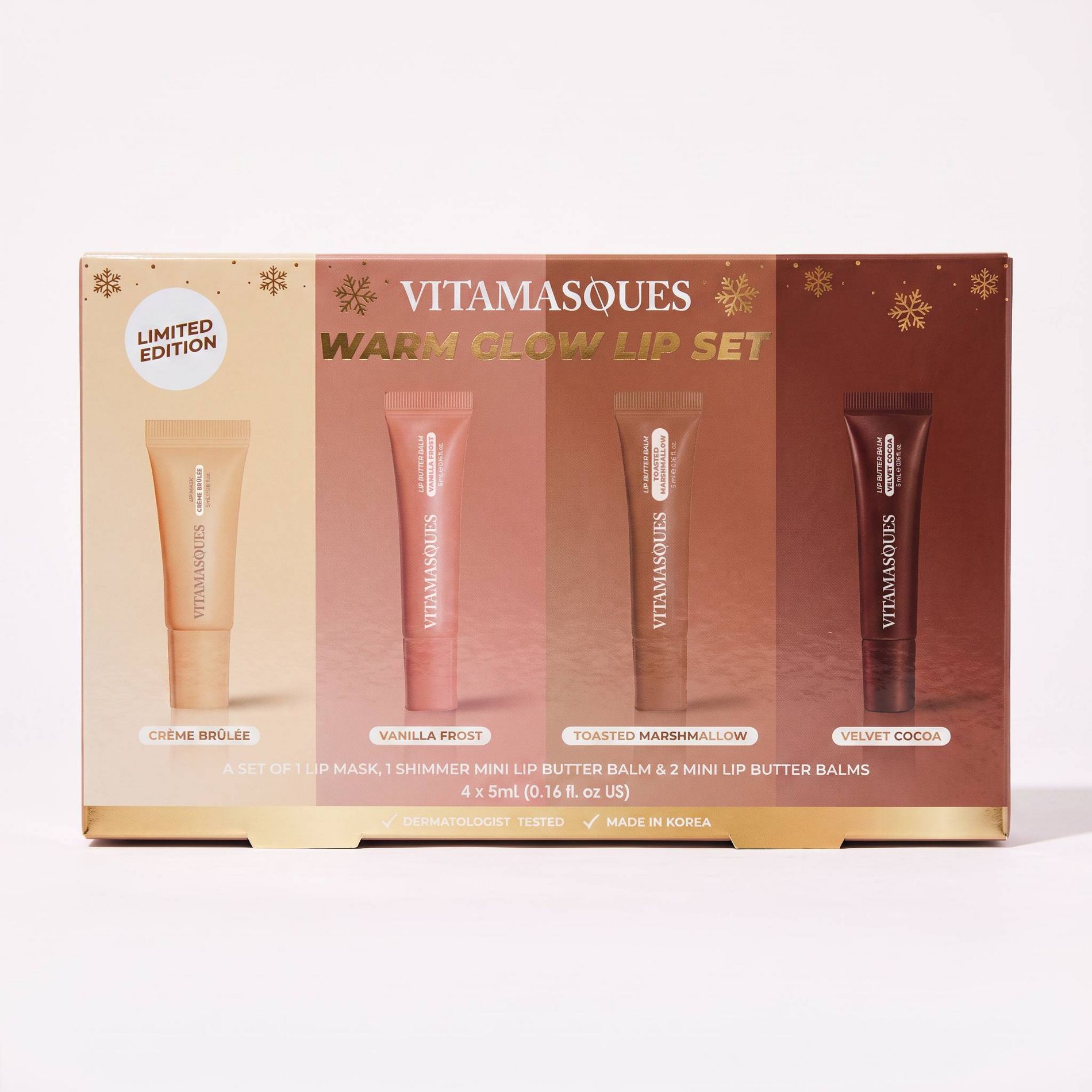 Vitamasques Warm Glow Lip Balm Sets - 0.67 fl oz/4pk