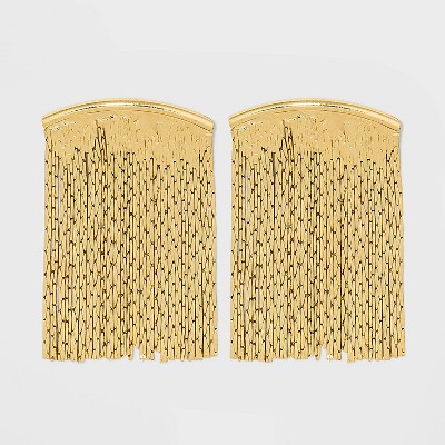 Waterfall Chain Statement Earrings - A New Day™ Metallic Gold