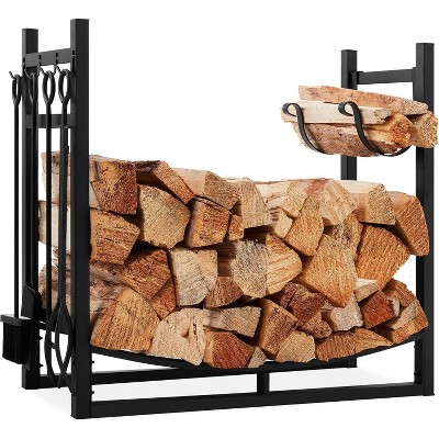 attop 34.25in Firewood Log Rack & Tool Set