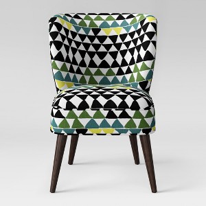 Pessac Curved Back Slipper Chair Black ad Green - Project 62 , Triangle