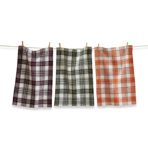 Autumn Plaid Dishtowels - Set of 3