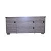 Gulches 65.3" Farmhouse TV Stand with Iron Mesh Barn Doors, Country Grey Media Console for TVs Up to 75", Rustic TV Cabinet with Y-Shaped Decor - 4 of 4