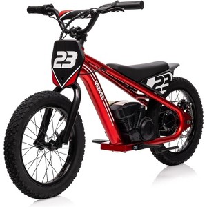 24V Electric Dirt Bike, 250w Electric Motorcycle, 16 Inch Electric Balance Bike for Ages 6-12, Up to 15.53MPH & 3 Speed Settings - 1 of 4