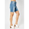 Women's High Waist Tummy Control Double Button Bermuda Denim Short - Judy Blue - 3 of 4