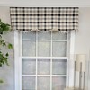 RLF Home Ruskin Check Provance 3" Rod Pocket Lining Luxurious and Elegant Window Treatment Valance 50" x 15" Black - 2 of 4