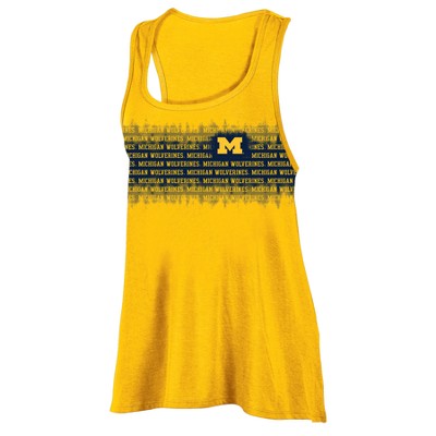 NCAA Michigan Wolverines Women's Collegiate Victory Bi-Blend Alt Racerback Tank Top L