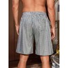 INSPIRE CHIC Men's Metallic Drawstring Nightclub Disco Glitter Party Plaid Short Pants - 3 of 4