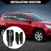 Upper Roof Rack Rails End Cap Protection Cover Shell for Toyota RAV4 2006-2012 Plastic 4 Pcs Black - 2 of 4
