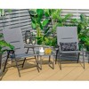 Costway Patio Padded Folding Portable Chair Camping  Dining Outdoor Beach Chair Grey\Brown - 3 of 4