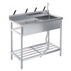 Commercial Stainless Steel Utility Sink - Heavy Duty w/Faucet & Storage for Kitchen/Garage/Workshop - 2 of 4
