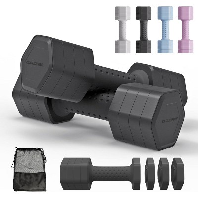 Adjustable Dumbbell Set of 2, for Women with Non-Slip Comfort Handle, Free Weights for Home Gym Exercise