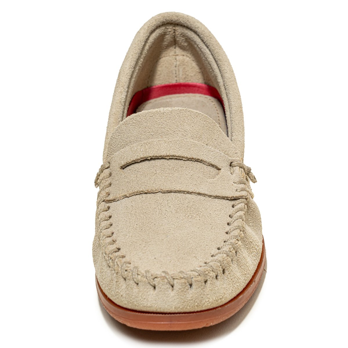 Женские туфли Minnetonka Women's Suede Mellony Penny Loafers 208P Stone - 8 — фото 3