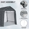 Aoodor 6 X 6 FT Heavy Duty Storage Shelter, Portable Shed Carport with Roll-up Zipper Door ,Waterproof and UV Resistant - 2 of 4