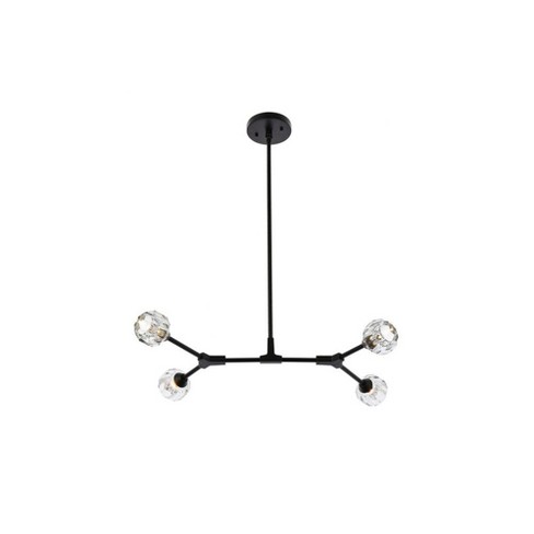 Elegant Lighting Zayne 4 - Light Pendant in  Black - image 1 of 4