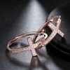 Cross Hoop Earrings for Women Religious Jesus Cubic Zirconia Ginger Lyne Collection - 3 of 4
