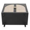 Vynxaria Decorative Storage Cabinets - Elegant Vanity Tables in Black/Beige - 4 of 4