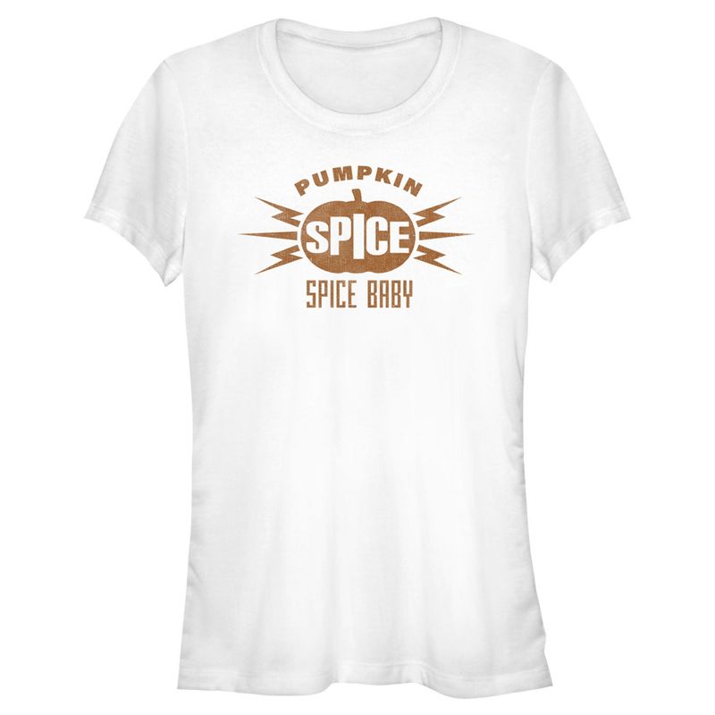 Juniors Womens Lost Gods Pumpkin Spice Baby T-Shirt, 1 of 5