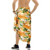 HAPPY BAY Men's Beachwear Wraps Swim Bath Trunk Swimsuit Regular Surfing Swimwear Summer Sarong Long Pareo Wrap One Size Orange, Tree - 3 of 4