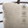 Bigget Outdoor Steel Rattan Patio Egg Lounge Chair, Beige - 4 of 4