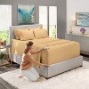 Hearth & Harbor 6 Piece Sheet Set, Extra Deep Pocket Sheets Fits Mattress up to 21", Soft Microfiber Sheets - 2 of 4