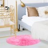 PiccoCasa Office Home Bedroom Faux Sheepskin Puffy Plush Area Soft Warm Floor Mat 1 Pc - 2 of 4