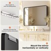 GlasFlength Decorative Wall Mirrors, Bathroom Vanity Wall Mirror with Aluminum Alloy Frame, Farmhouse Style, Square, Black，22"*2"*30" - 3 of 4