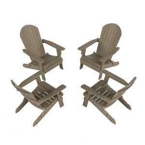 WestinTrends Tuscany HIPS¬¨‚Ä†Outdoor¬¨‚Ä†Patio¬¨‚Ä†Folding¬¨‚Ä†Adirondack¬¨‚Ä†Chair (Set of 4) - 1 of 4