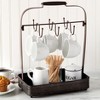 The Lakeside Collection Farmhouse Coffee Mug Rack Tray Kitchen Organizer Decor Black - 3 of 4