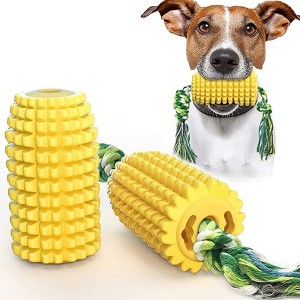 Dog Chew Toys  Tough Durable Squeaky Interactive Dog Toys, Puppy Teeth Chew Corn Stick Toy For Small Large Breed - 1 of 4