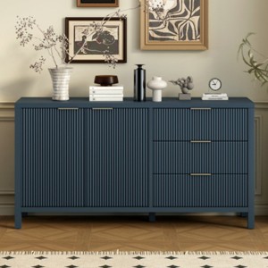 Minimalist Sideboard Buffet Cabinets with Doors and Drawers, Kitchen Storage Sideboard,Storage Cabinet for Entryway or Living Room-Maison Boucle - 1 of 4