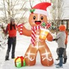 8FT Giant Christmas Inflatable Gingerbread Man, Christmas Blow Up Inflatable Decorations with Build-in - 4 of 4
